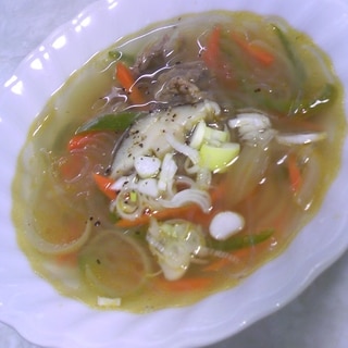 韓国風春雨スープ♡チャプチェDE簡単リメイク♡